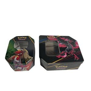 Pokeman Game Card Tins Empty Lot of  2